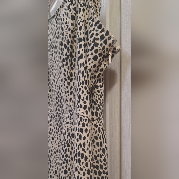 Sm American Eagle Outfitters Black and White Spotted Midi Dress - Picture 2 of 5